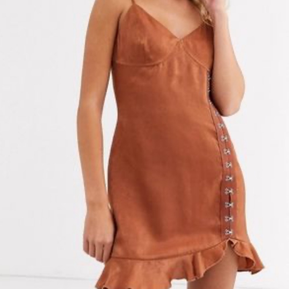 Brown dress not adjustable straps